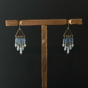 Blue beaded earrings